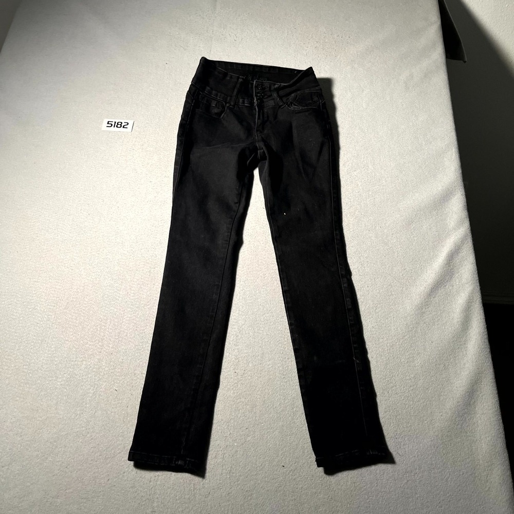 Bamboo Jeans Womens 5 Black Denim Stretch‎ Straight Leg Everyday Comfort Modern